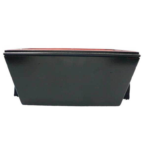 Organizer Napkin Holder Silverware 6 Sections Wood w/ Metal Handles Asian Styled - Picture 8 of 10